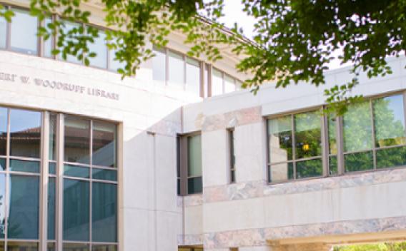 Bridge corridor between the Woodruff Library and Candler Library buildings