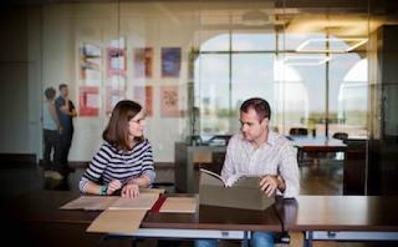 Photograph of library patrons
