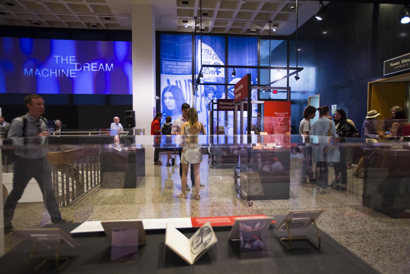 Dream Machine exhibit in the Woodruff Library's Schatten Gallery.