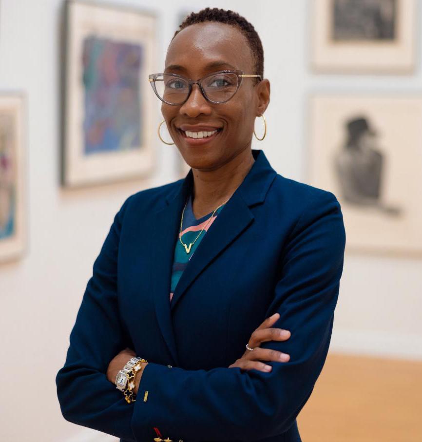 Valeda Dent at an art exhibition