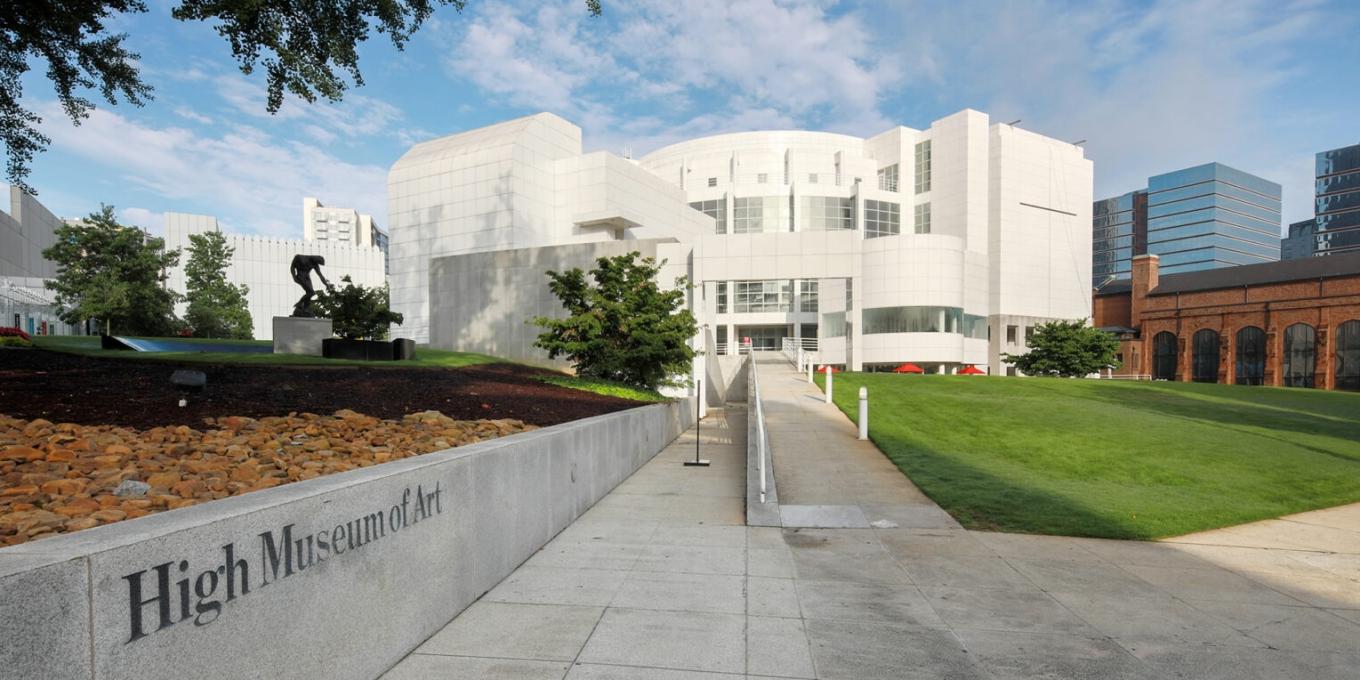 modern marble exterior of the High Museum