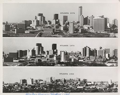 Atlanta skyline over the years.